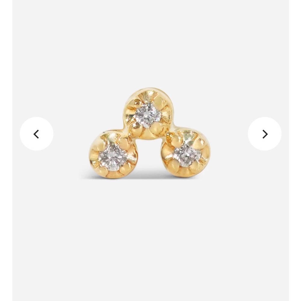 Porter Lyons mini diamond cluster threaded flat back earring